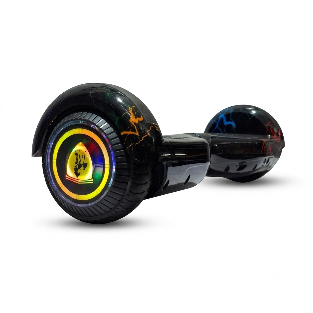 PulseBoard 6.5-inch multicolor thunder electric self balancing hoverboard for indoor use with LED wheels