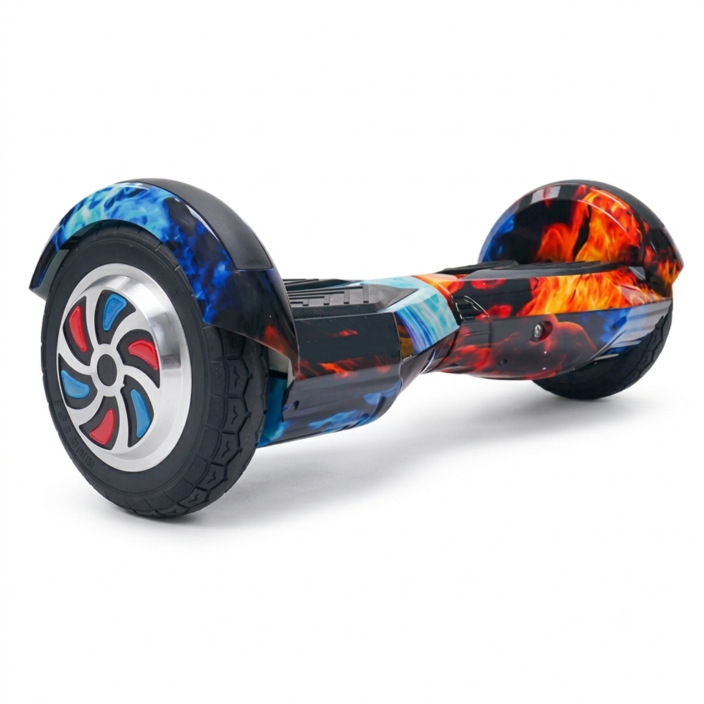 PulseBoard 8-inch coolfire ice and fire flame electric self balancing hoverboard for indoor outdoor use with LED wheels